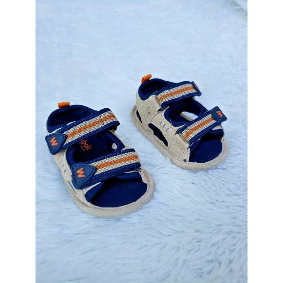 Weebok By Reebok Baby Infant Size 2 Sandal Hook Loop Leather Upper / Outsoles - Picture 10 of 11